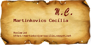 Martinkovics Cecília névjegykártya